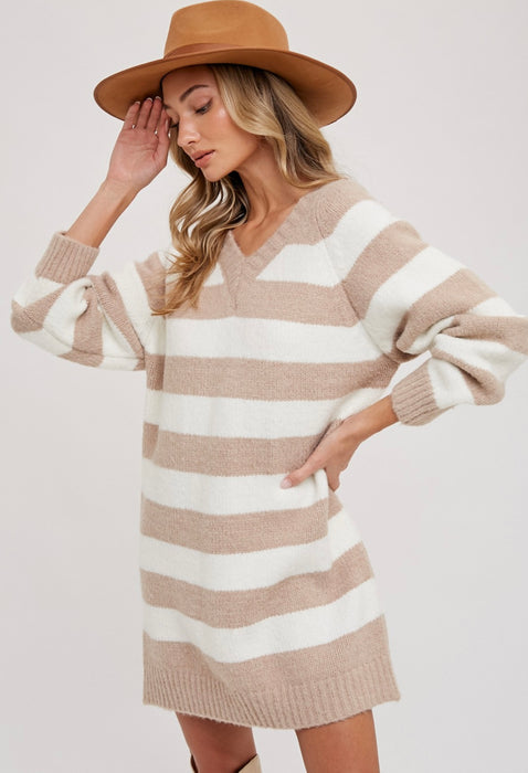 Maria Stripe Sweater Dress