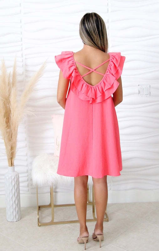 Lily Pink Ruffled Tunic Dress