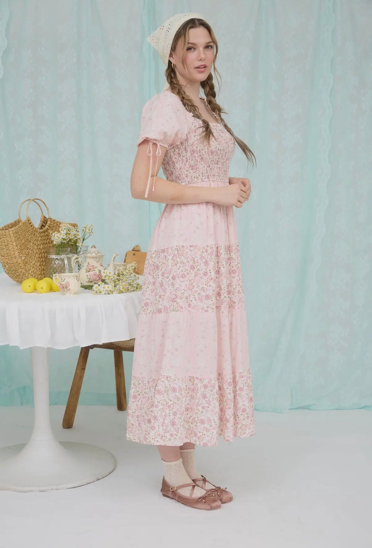 Alice Pink Colorblock Floral Maxi