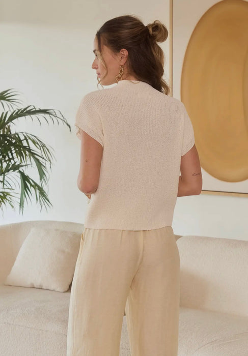 Kim Ivory Mock Neck Seeater