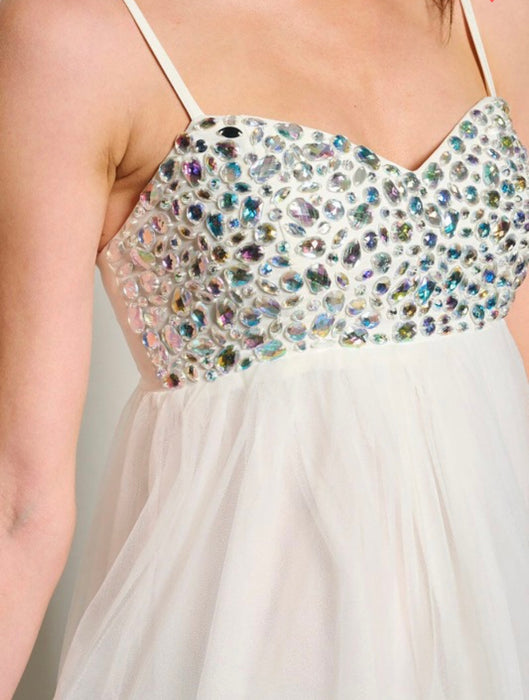 Diana White Rhinestone Dress