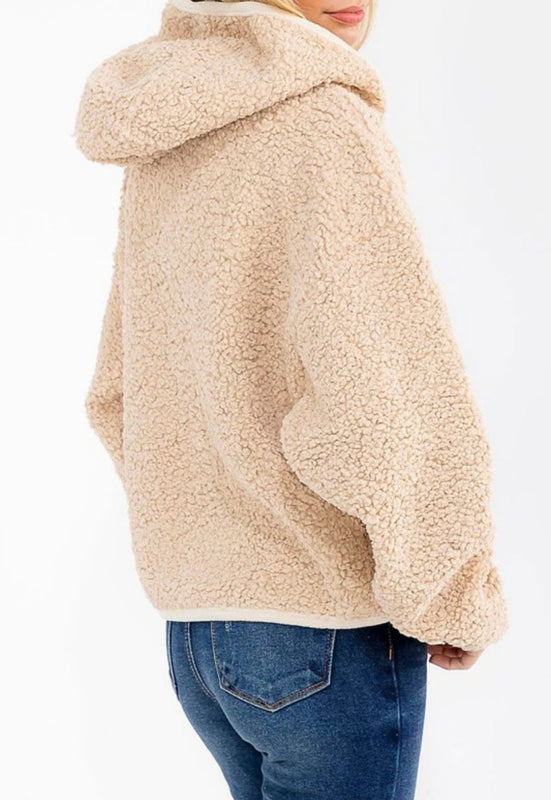 Maria Taupe Sherpa Jacket