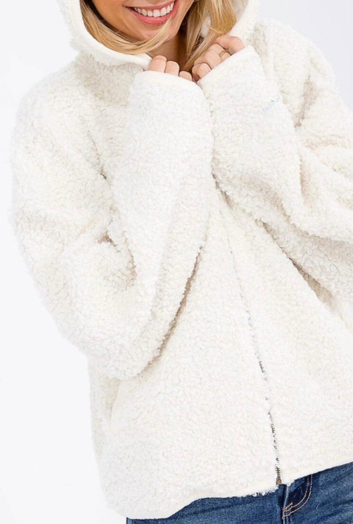 Maria Ivory Sherpa Jacket