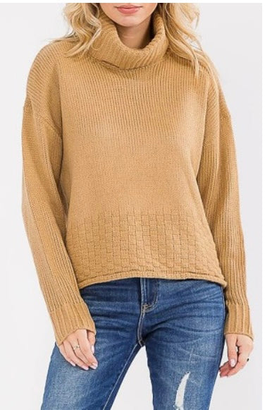 Kim Camel Turtle Neck Sweater