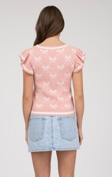 Hayden Pink Bow Sweater