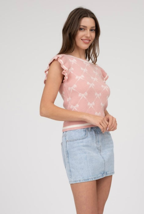Hayden Pink Bow Sweater