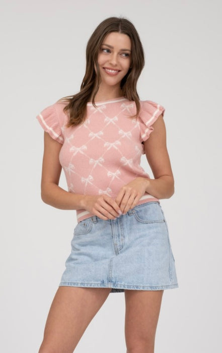 Hayden Pink Bow Sweater