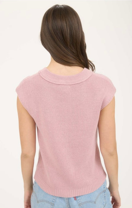 Eva Dusty Pink Knit Top