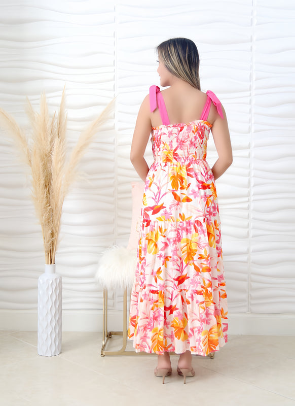 Ally Printed Tiered Maxi Dress