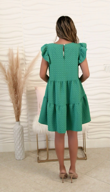 Tori Green Tiered Dress