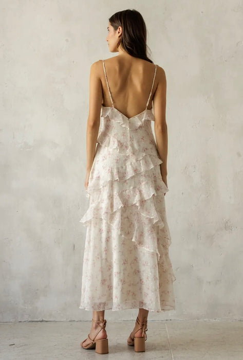 Adalynn Pink Floral Maxi Dress