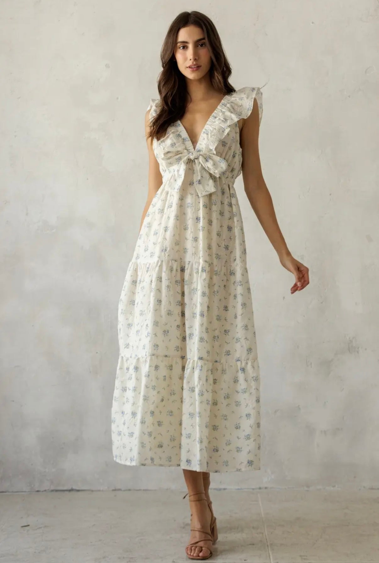 Ellie Blue Floral Maxi Dress