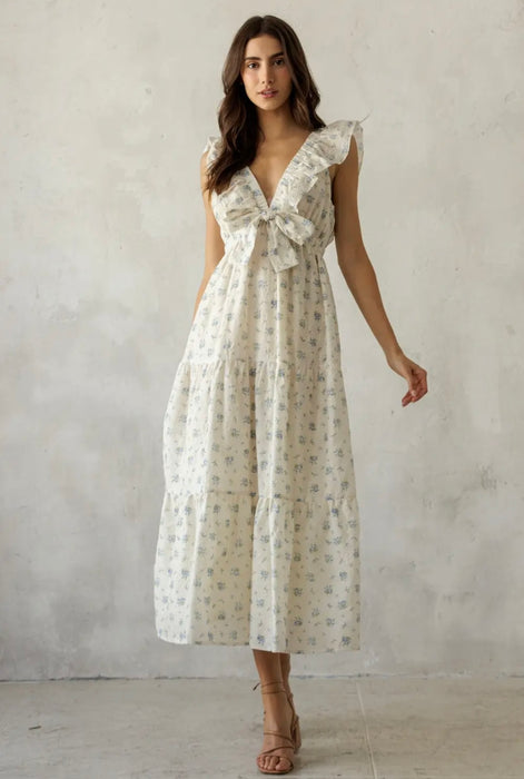 Ellie Blue Floral Maxi Dress