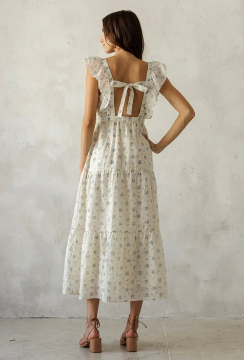 Ellie Blue Floral Maxi Dress