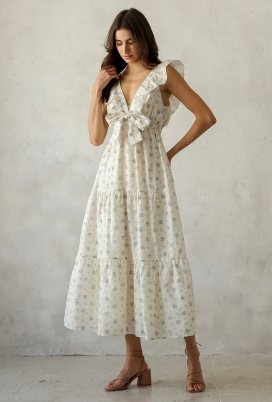 Ellie Blue Floral Maxi Dress