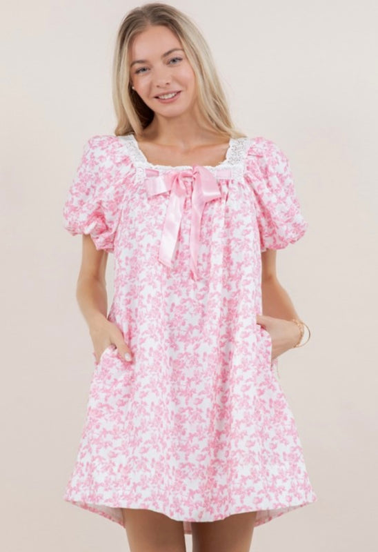 Alice Pink Floral Dress